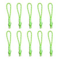 Yousheng 10 Pcs Tactical Cord Zipper Pulls Zipper Extension Pulls with Heat Shrink Tubing Zipper Pull Tag Replacement for Clothing Luggage Backpacks žalia