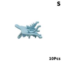 10Pcs S/L Reusable Perm Hair Clip Man Hair Curl Styling Clamps Barbershop Salon Hook Loop Hair Rollers Short Hair Perm Tool S mėlyna