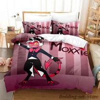 Moxxie Boss Bedding Set Single Twin Full Queen King Size Bed Set Adult Kid Bedroom Duvetcover Sets Anime parure de lit Bed 70x133cm 2pcs