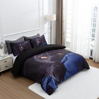 3pcs Cats Kids Bedding Set Cute Kitten Pattern Comforter Cover for Women Cat Animal Printed Duvet Cover  Lovely Cat Pattern EUsingle135x200cm gray
