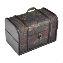 Papuošalų dėžutė Dekoratyvinė namų puošmena Medinė pakabukams, auskarams, pakabukams Moterims Vyrams 17cmx12cmx12cm black