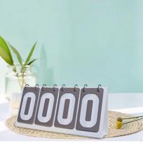 Competition Scoreboard with Flip Number Display, Tabletop Score Keeper for Volleyball Events pilka spalva