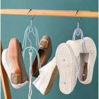 Drying Shoe Rack Household Hanging Shoe Rack Drying Shoe Rack Outdoor Balcony Hanging Shoe Rack Hook Outdoor Sandals Rack Hanging Rack rožinė
