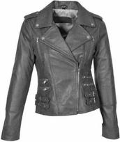 Genuine Lambskin Leather Jacket Stylish Motorcycle Biker Handmade Women's Jacket XS pilka