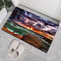 Home Planet Pattern Carpet Floor Mat Door Mat Kitchen Non-slip Mat Toilet Absorbent Floor Mat 40x60