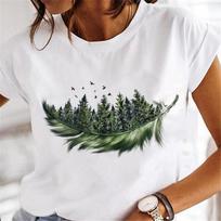 Women Dandelion T-shirts Fashion Clothing Cartoon Clothes Watercolor 90s Short Sleeve Spring Summer Female Tee Graphic Tshirt Unisex 4XL white
