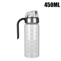 Leakproof Kitchen Tools with Scale Large Auto Flip Cap Olive Oil Dispenser Bottle Transparent Glass Condiment Container white