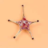 Christmas Brooch Gift Pentagram Gold Alloy Geometric Versatile Brooch