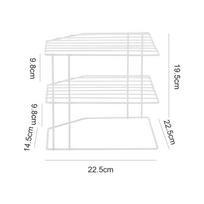 3 Tier Kitchen Seasoning Corner Shelf Pot Storage Table Top Organizer Racks Under Sink Storage Rack Carbon balta