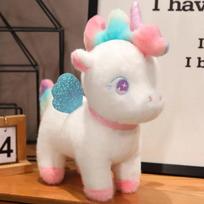Pūkuoti Vaivorykštės Vienaragio Pliušiniai Žaislai Kawaii Iškamšotas Animacinis Gyvūnas Skraidantis Arklys Kūdikio Lėlė Pagalvė Kalėdinė Gimtadienio Dovana 38cm No Pearl Bow rožinė