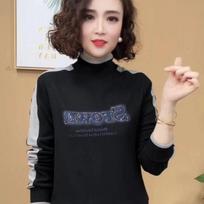 Women's Autumn and Winter Models of Double-sided Velvet Diamond Bottoming Shirt Thickened Fashion Warm All-match Bottoming Shirt Top XXXXXL juoda