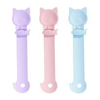 3Pieces Pet Food Squeezer Feeder for Cats Treat Stick Squeezer Wet Food Feed Control Spoon Pet Wet Feeder Food Dispenser white