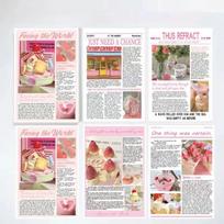 50Pcs  Cute Sweetheart Pink Magazine Series Scrapbook Journal Material Base Paper Lovely Girls Bedroom Wall Decoration Poster gray