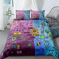 Scientific Knowledge Duvet Cover Set UK Single Double King US Twin Full Queen Size Anime Bed Linen Set EU single(135x200cm)