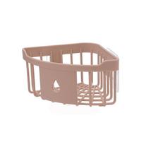 Triangular-Shower Caddy Shelf Bathroom Corner Bath Storage-Holder Organizer Rack ARI rožinė