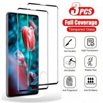 3 vnt. lenktas grūdintas stiklas Samsung Galaxy S24 Ultra S20 S21 S23 Plus S21 FE telefonui Stiklas Samsung Note 10 20 Ultra S10 S9 Note 8 gryna