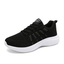 NEW Sneakers Vrouwen Schoenen Flats Casual Dames Schoen Vrouw Lace-Up Mesh Licht Ademend Vrouwelijke 35 black