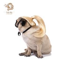 Universal Pet Wigs: Funny High Pony Hairstyles for Cats and Dogs - Perfect for Christmas and Halloween.