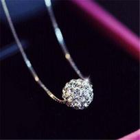 Women Fashion Ball Pendant Choker Necklace Jewelry ARI balta