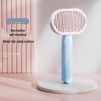Self-Cleaning Multifunctional Cat Comb: Tangle-Free Hair Removal & Massage Tool Pet Comb žalia