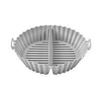 Silicone Baking Pan with Compartments Non-Stick Double Handle Baking Tray BPA-free Heat-Resistant Kitchen Accessory for Baking Bakery pilka