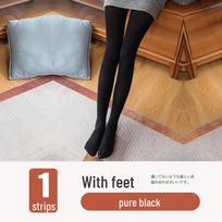 Women's Nude-Effect Thickened Velvet Stockings for Spring & Autumn 90g lint-free with feet
