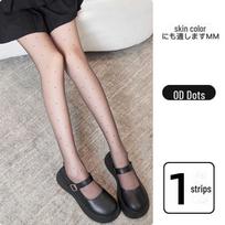 Double-Layer Polka Dot Black Silk Plus Velvet Nude Effect Pantyhose - Women's Sexy Autumn/Winter Black Transparent Bottoming Socks. polka dot, simple pack, 364-lint-free 140g juoda