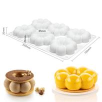 6 Cavity Flower Shaped Donut Silicone Mold Fondant Cake Mold DIY Chocolate Baking Tools Cake Decoration Accessories Bakeware