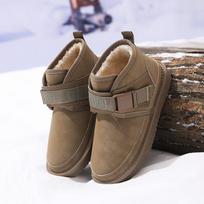 2024 m. žiemos mada Moteriški sniego batai Plokščiapadžiai Medvilniniai Vandeniui atsparūs Šilti Trumpo pliušo Stori Duonos spalvos Moteriški ankle boots Botines Mujer 44 juoda