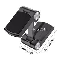 Magnetinis telefono laikiklis automobiliui Sulankstomas magnetinis telefono laikiklis Daugiafunkcinis 360° besisukantis telefono magnetas automobiliui prietaisų skydeliui juoda