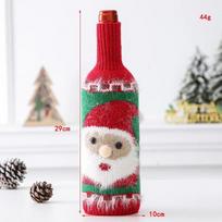 1 vnt. Kalėdinis megztas vilnonis vyno užvalkalas Senelis Snieguolis Kalėdų eglutė Šampano butelio užvalkalas Navidad Dovana Namų DIY Prekybos centro dekoras