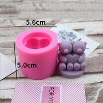 3D trimatis meškiuko silikoninis žvakių liejimo forma, tortų, šokolado forma, gipso, aromaterapijos forma, DIY mažo gyvūnėlio silikoninė forma