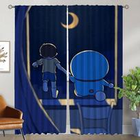 Anti-mosquito Curtains 2 Pieces Doraemones Elegant Room Curtains for Camera Living Room Curtain Partition Halloween Decoration W50xH70cmx2pcs-CL