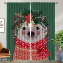 Elegant Room Curtains 2 Pieces Anchor Blackout Curtain for Room 2 Panel Partition Home Interior Curtains Halloween Decoration W50xH70cmx2pcs-CL