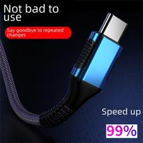 Spot USB Džinsinio audinio įkrovimo laidas Apple ir Type-C telefonams, Galimas įvairaus ilgio: 1m, 2m, 3m. type-c 0.25 meters raudona