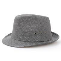 Summer top hat Spring and autumn British jazz hat in the elderly men's fashion men's hat gentleman's hat Small (56) tamsiai pilka spalva