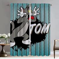Tom Halloween Decoration Elegant Room Curtains for Living Room Blackout Curtain Home Interior Curtains 2 Pieces Shades Partition W50xH70cmx2pcs-CL