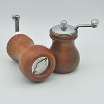 Crank Grinding Bottle Chiltepin Pepper Coffee Bean Grinder Wooden Sea Salt for Home