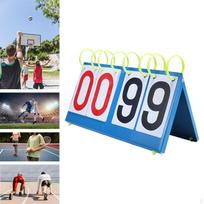 Portable Scoreboard for Team Games in Soccer, Volleyball, And Baseball Four Digit number gray