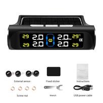 Išmanioji TPMS saulės padangų slėgio stebėjimo sistema automobilių statymo jutikliai padangų oro slėgio matuoklis 4-External Sensor