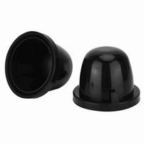 2Pcs 85mm Black Rubber Car LED Headlight Dust Cover Housing Seal Cap Waterproof black