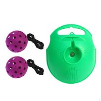 Pickleball Trainer Solo Training Equipment with Cord Rebound Practice Purple Ball