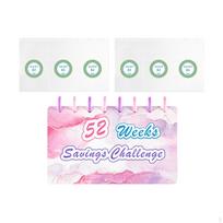 52 Week Money Saving Challenge Binder Budget for Cash Planner Valentine's Day Color E white