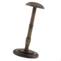 Vintage Style Wooden Wood Wig Hat Cap Helmet Rack Holder Display Stand gray
