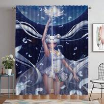 Sailormoons Modern Living Room Curtains for Camera Shades Halloween Decoration Tulle for Bedroom Blackout Curtain Partition Home W50xH70cmx2pcs-CL