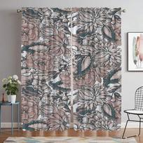 Elegant Room Curtains for Living Room Bohemia Anti-mosquito Curtains 2 Pieces Blackout Curtain Shades Partition Kitchen Camera W50xH70cmx2pcs-CL gray