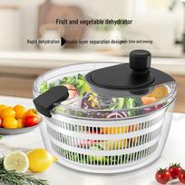 Large Capacity Hand Crank Fruit & Vegetable Dehydrator for Kitchen - Ideal for Salads & Meal Prep D991 Grey & White Dehydrator gray