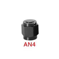 1Pcs High Quality Hex Head Port Fitting AN4 AN6 AN8 AN10 AN12 Adapter Female Flare End Cap Plug Tube Fitting Aluminum Black