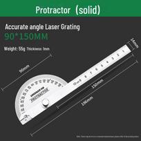 Green Forest High Precision 90-Degree Stainless Steel Angle Ruler for Woodworking solid 90*150MM