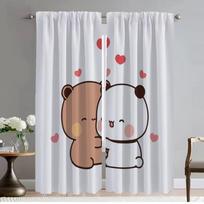 BUBU DUDU Shades Home Interior Curtains for Living Room Curtain Partition Anti-mosquito Curtains 2 Pieces Halloween Decoration W50xH70cmx2pcs-CL